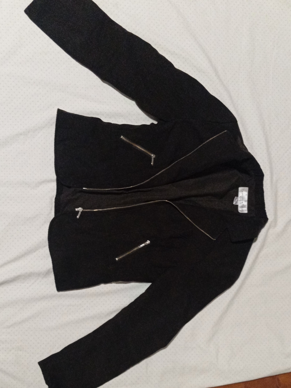 Classic Black Women's Zip-Front Jacket